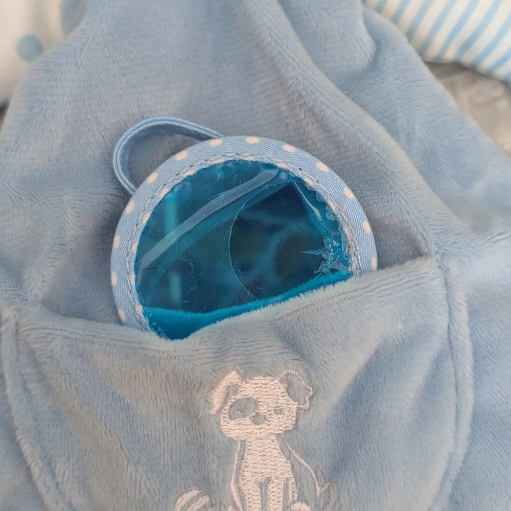 Bunnies by the Bay Blue Dog Lovey - Skipit's Activity Toy - Picture 3 of 7